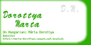 dorottya marta business card