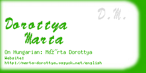 dorottya marta business card